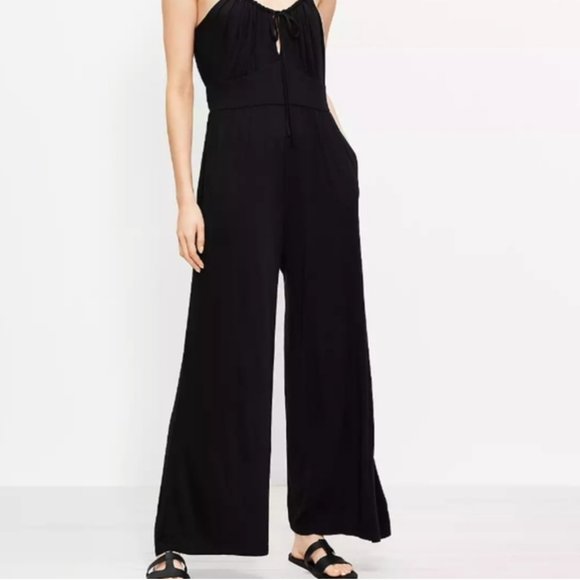 LOFT Pants - NWT LOFT Beach Tie Neck Strappy Jumpsuit